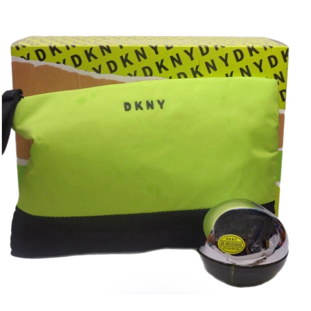 DKNY ~ BE DELICIOUS Eau de Parfum Spray 1oz & Cosmetic Bag Boxed Gift Set NIB